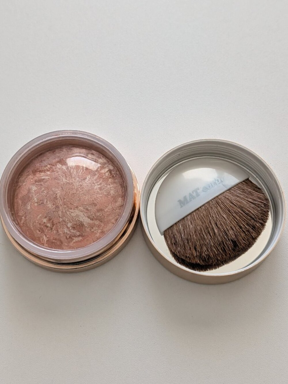 MAT Cosmetics Korea A Luxury Marble Blusher #03 Peach Pink K-Beauty New